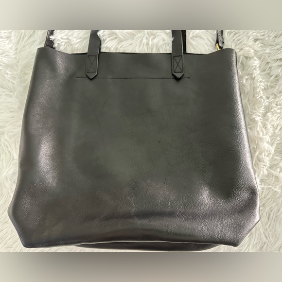 MADEWELL The Medium Transport Tote Black Leather Bag Handbag - Picture 3 of 11